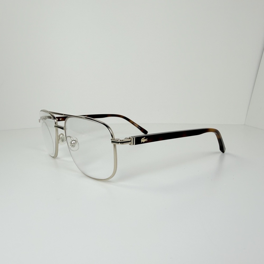 Lacoste L2302 714 Gold Aviator Eyeglass Frame 57-18-145 Tortoise Replacement